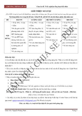 Chuyên đề Đại số 10 Trắc nghiệm tổng hợp kiến thức